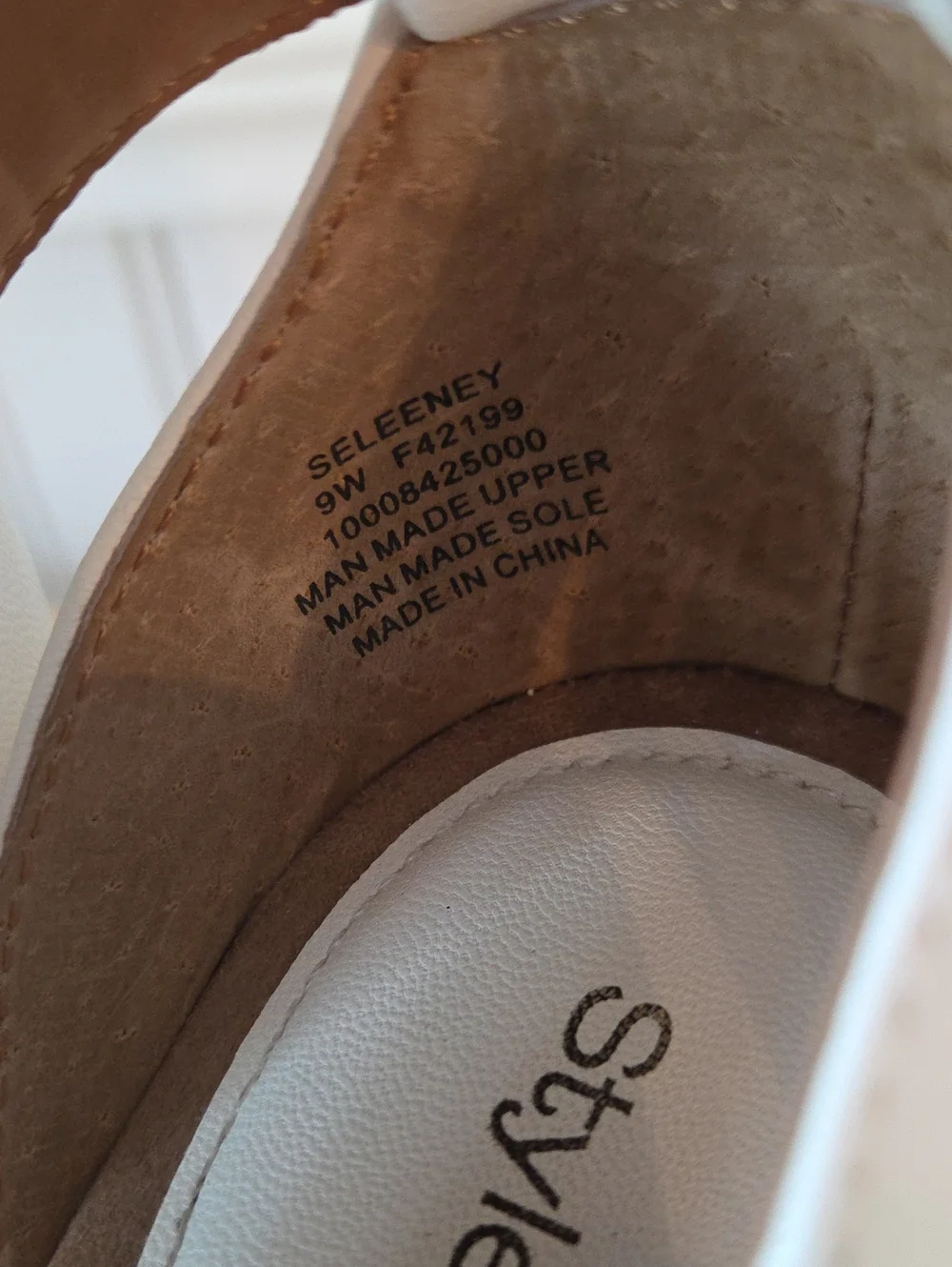 Style & Co. White Espadrille Wedge Sandals